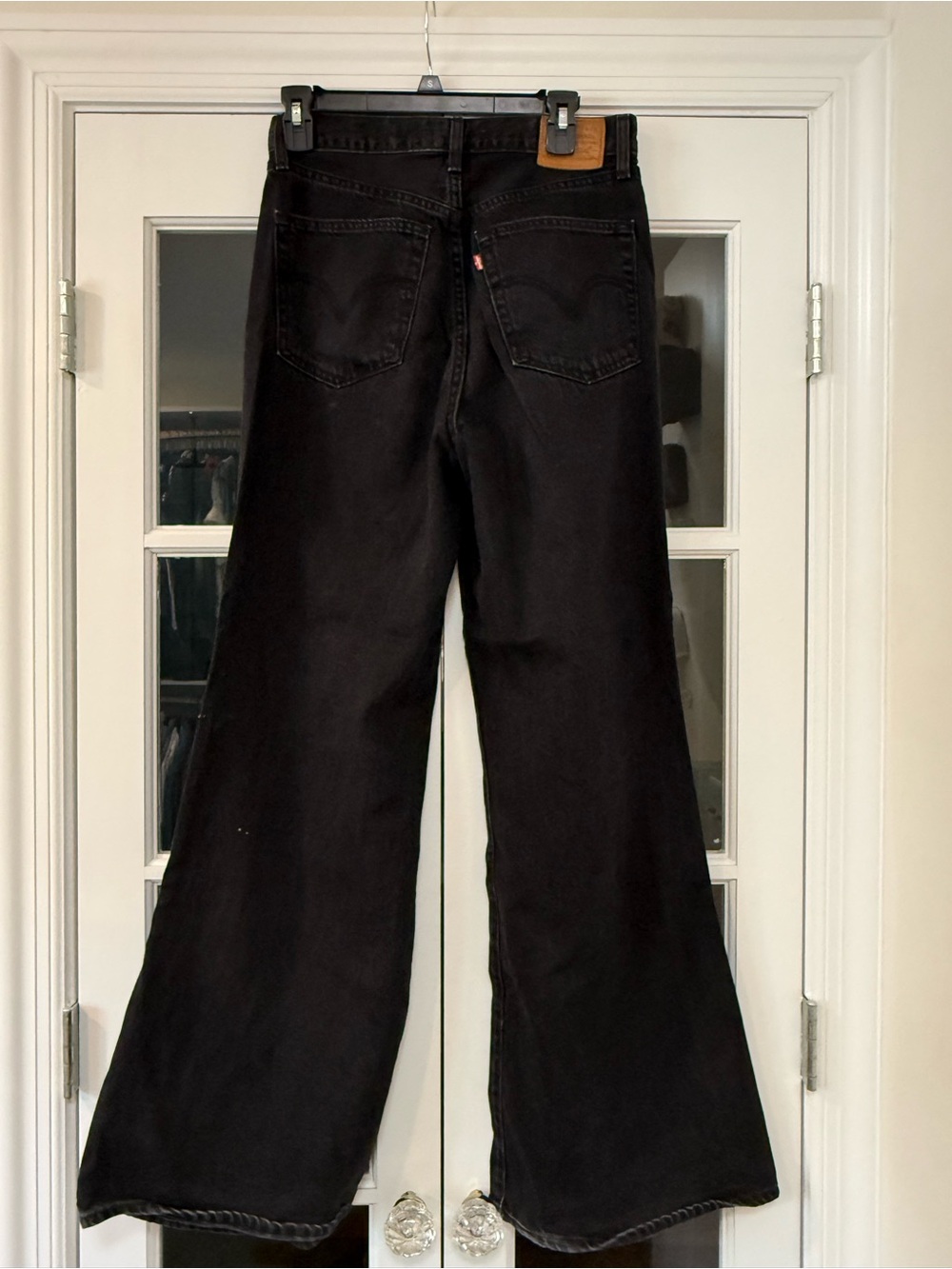 Levi's Black Wide Leg Flare Jeans